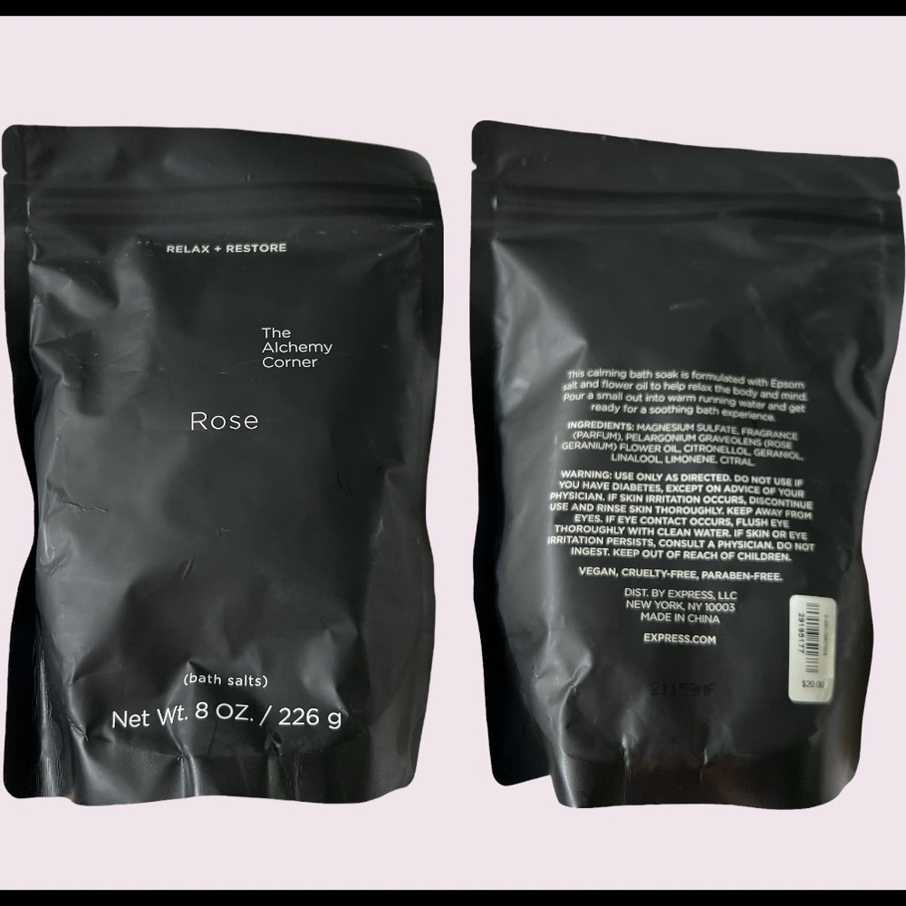 NWT The Alchemy Corner Rest + Restore Bath Salts • Rose • 8 oz